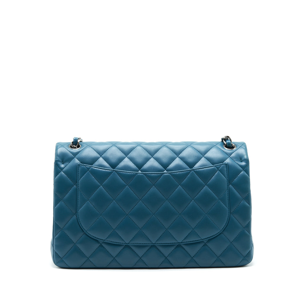 chanel-jumbo-classic-double-flap-bag-lambskin-green-shw