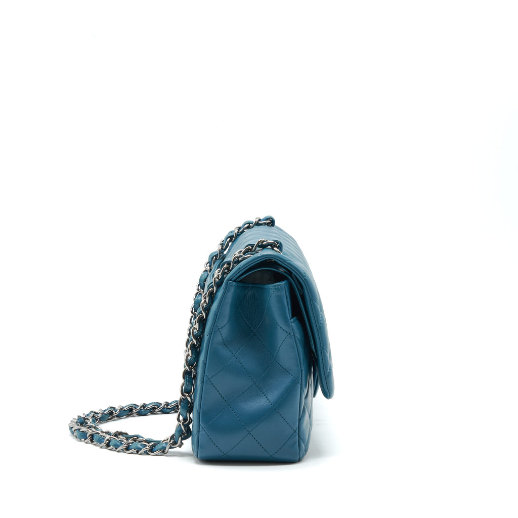chanel-jumbo-classic-double-flap-bag-lambskin-green-shw