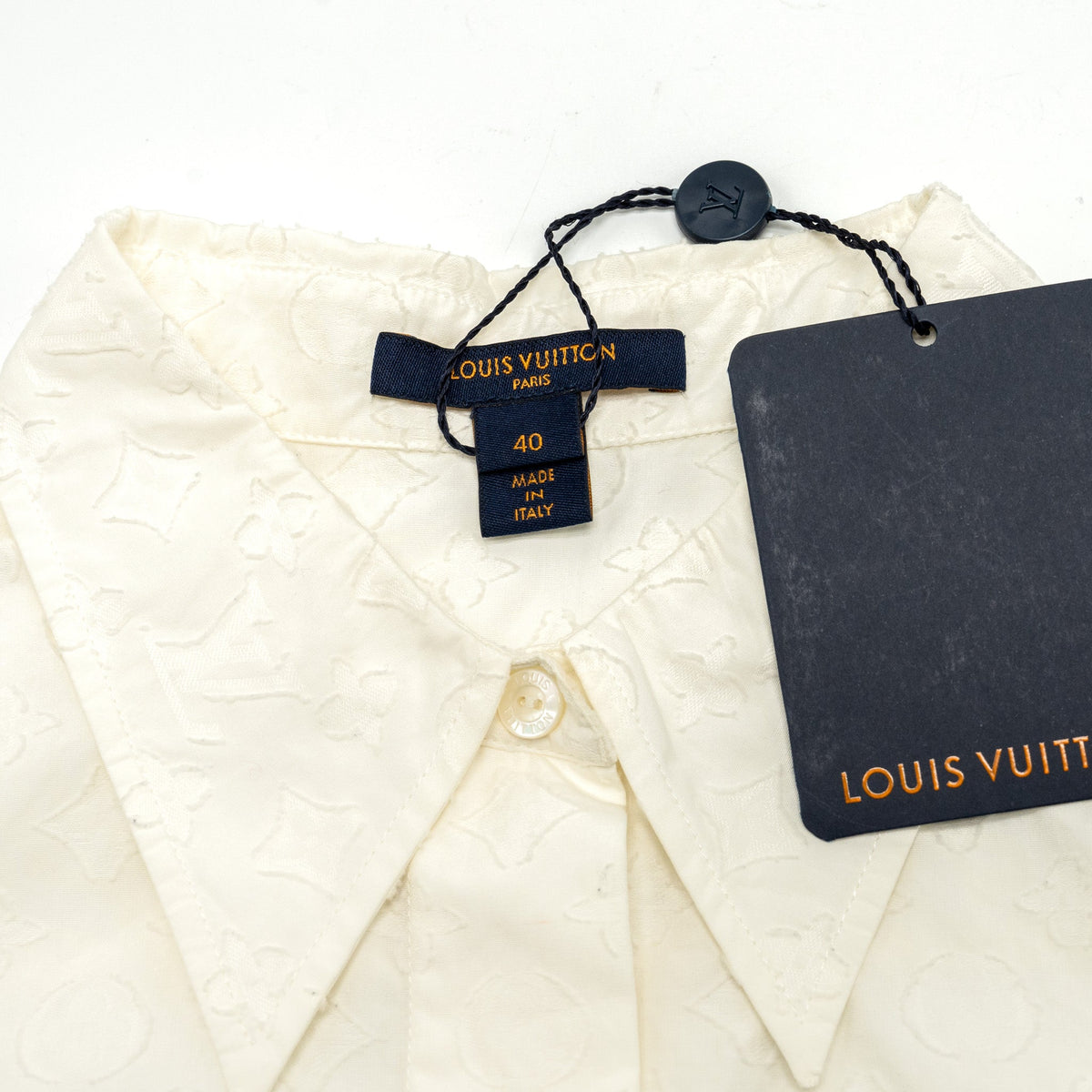 louis-vuitton-size-40-3d-monogram-long-sleeve-blouse-shirt-cotton-white