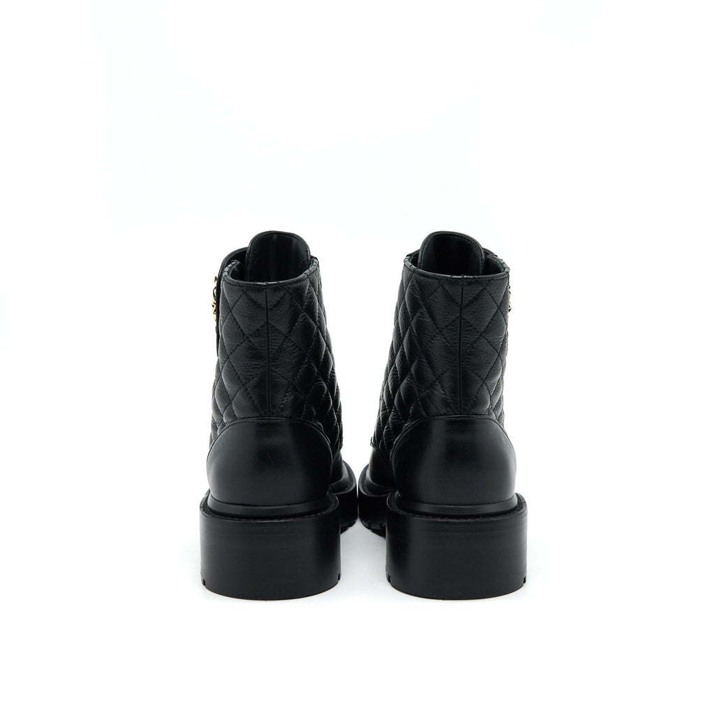 chanel-leather-lace-up-boots-black-size35