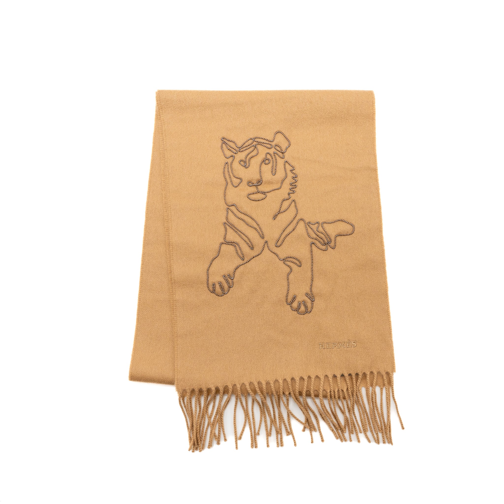 hermes-tiger-royal-brode-muffler-cashmere-light-brown