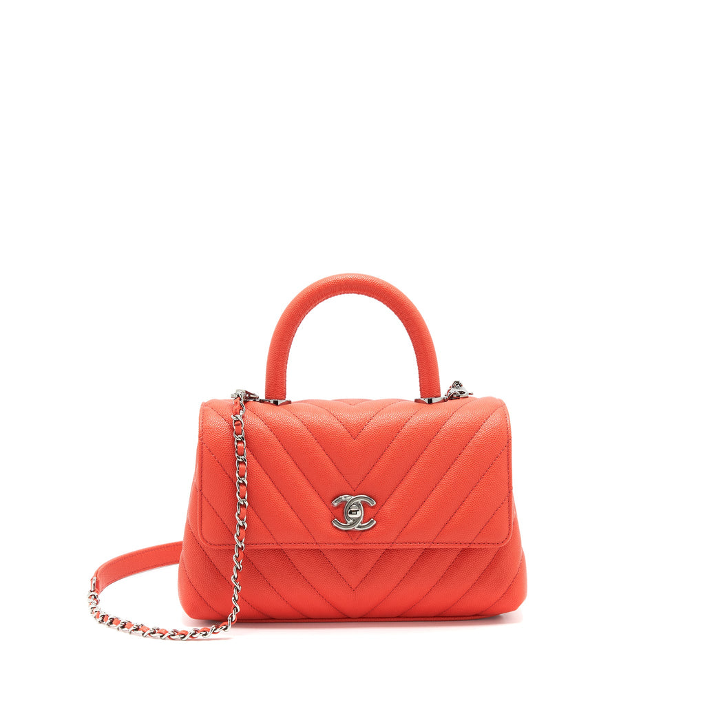 chanel-coco-handle-chevron-small-24cm-coral-red-ruthenium-hardware