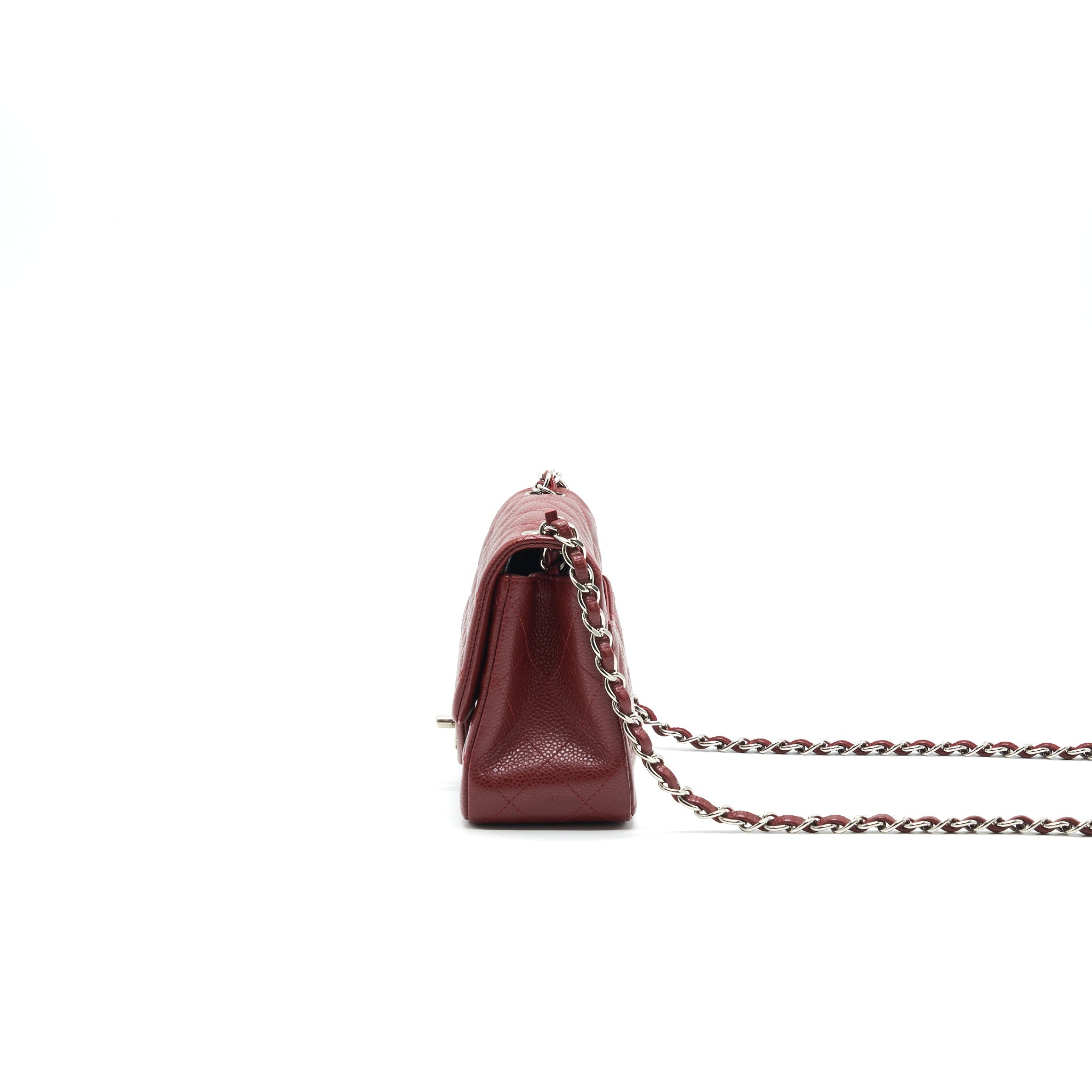 chanel-mini-square-carviar-red-shw
