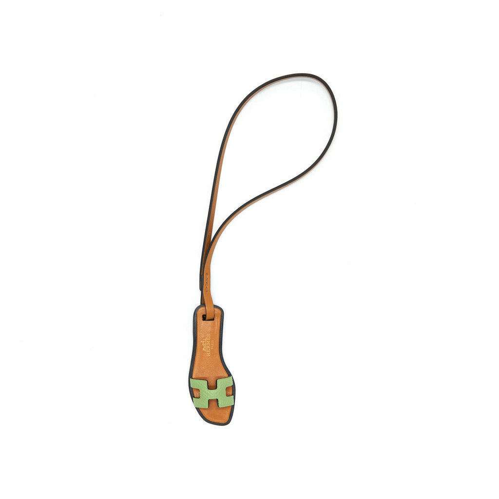 hermes-oran-sandal-nano-bag-charm-leather-brown-vert-criquet