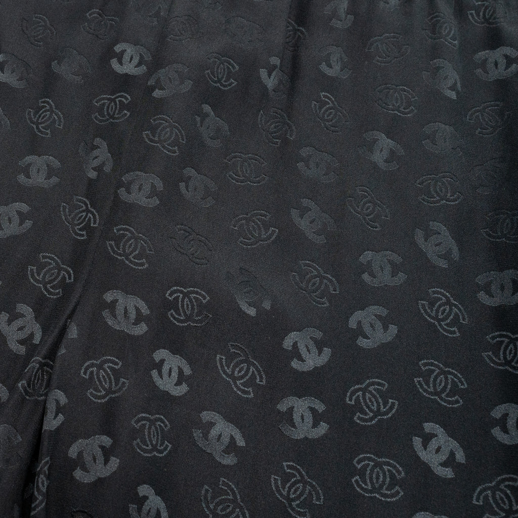 chanel-size-38-cc-logo-print-pants-silk-black
