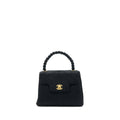 chanel-vintage-top-handle-flap-bag-woven-silk-black-ghw