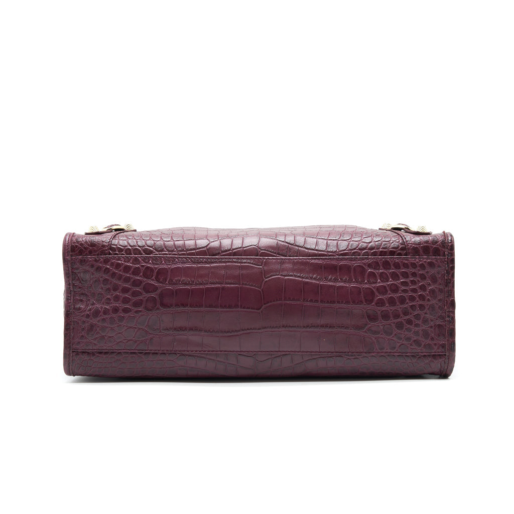 balenciaga-medium-giant-city-bag-burgundy-crocodile-embossed-leather-with-ghw-1