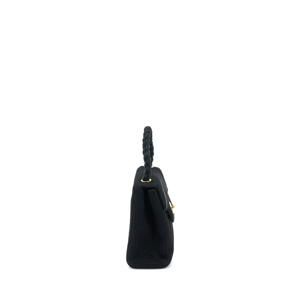 chanel-vintage-top-handle-flap-bag-woven-silk-black-ghw