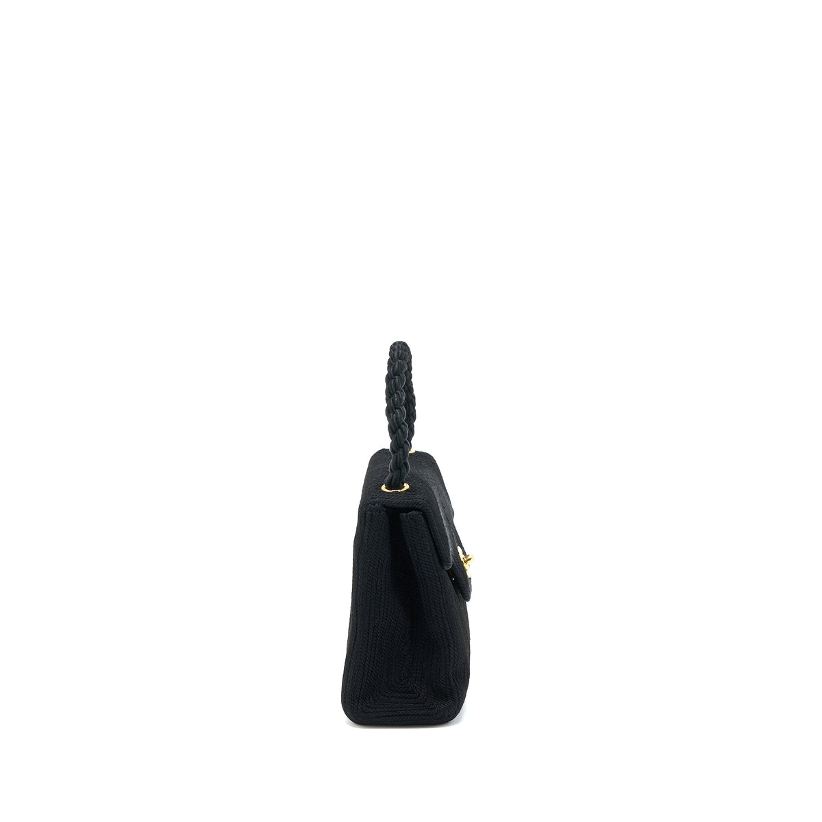 chanel-vintage-top-handle-flap-bag-woven-silk-black-ghw