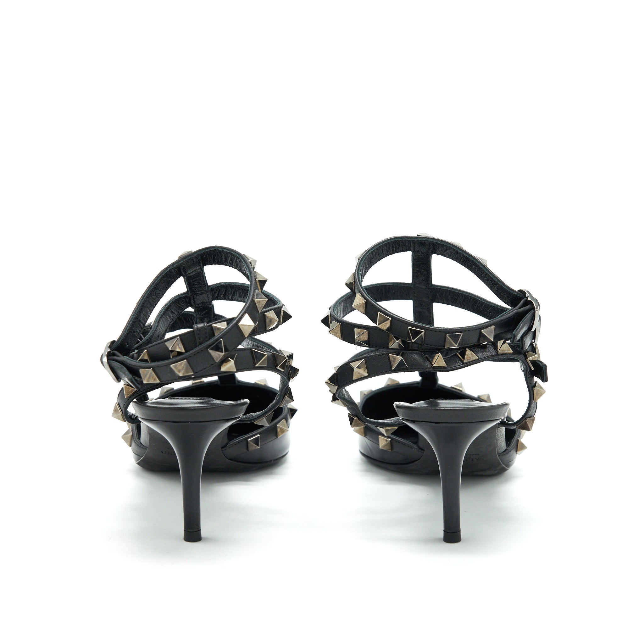 valentino-size-38-5-rockstud-patent-caged-heels-black