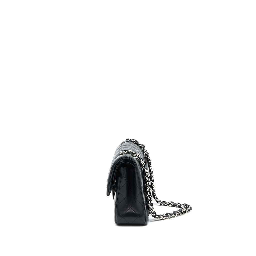 chanel-small-classic-double-flap-bag-lambskin-black-shw-1
