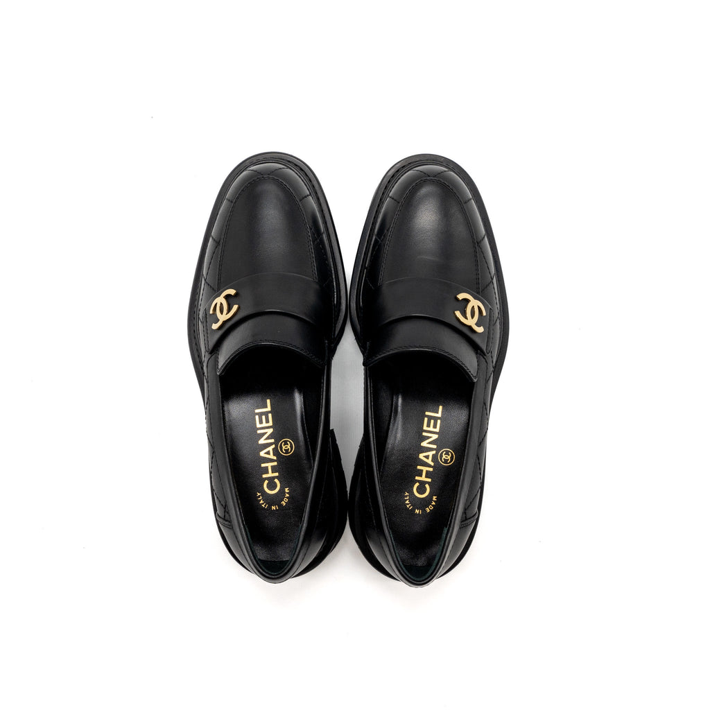 chanel-size-36-5-cc-logo-loafer-black-ghw