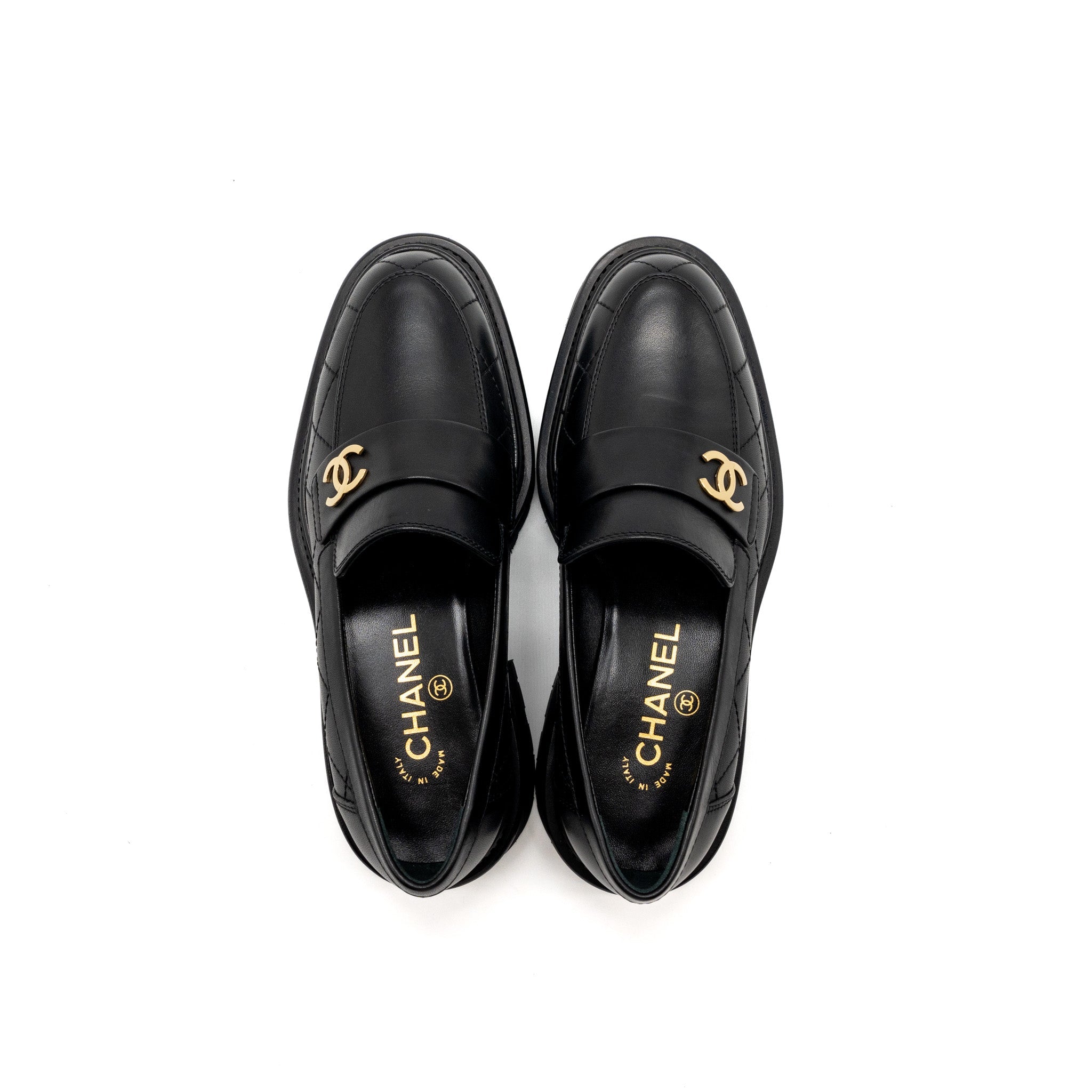 chanel-size-36-5-cc-logo-loafer-black-ghw