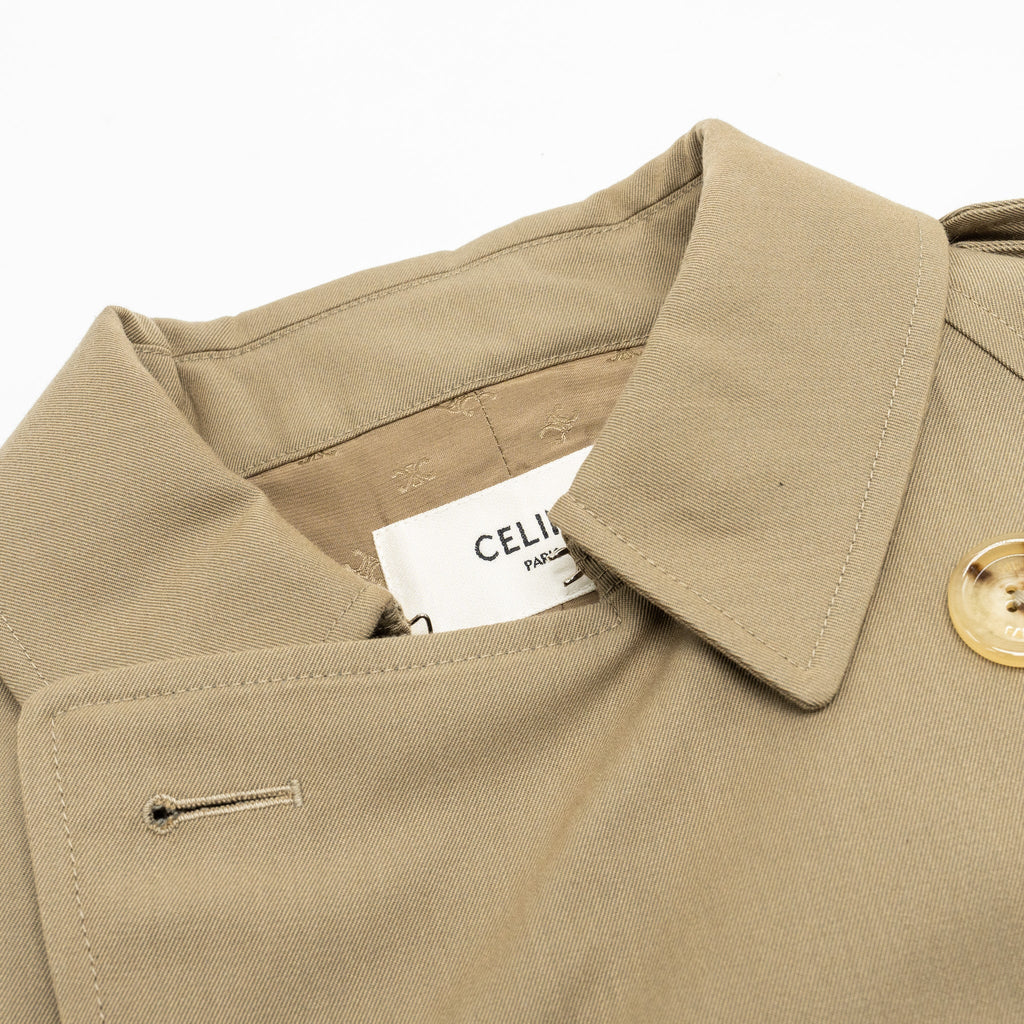 celine-size-42-trench-coat-beige