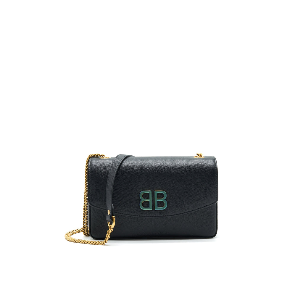 balenciaga-bb-chain-shoulder-bag-black-ghw