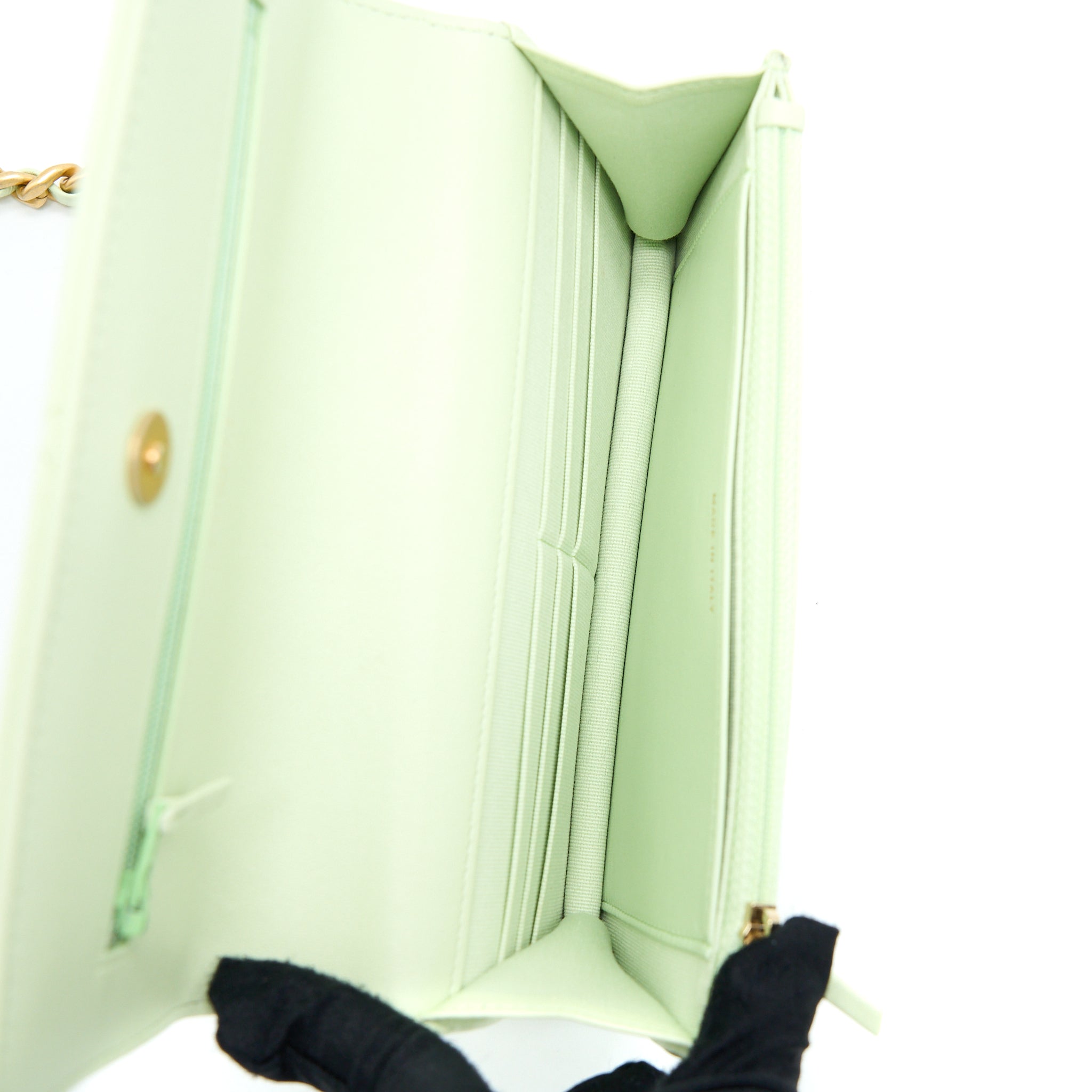 copy-of-chanel-19-wallet-on-chain-lambskin-light-green-multicolour-hardware-microchip