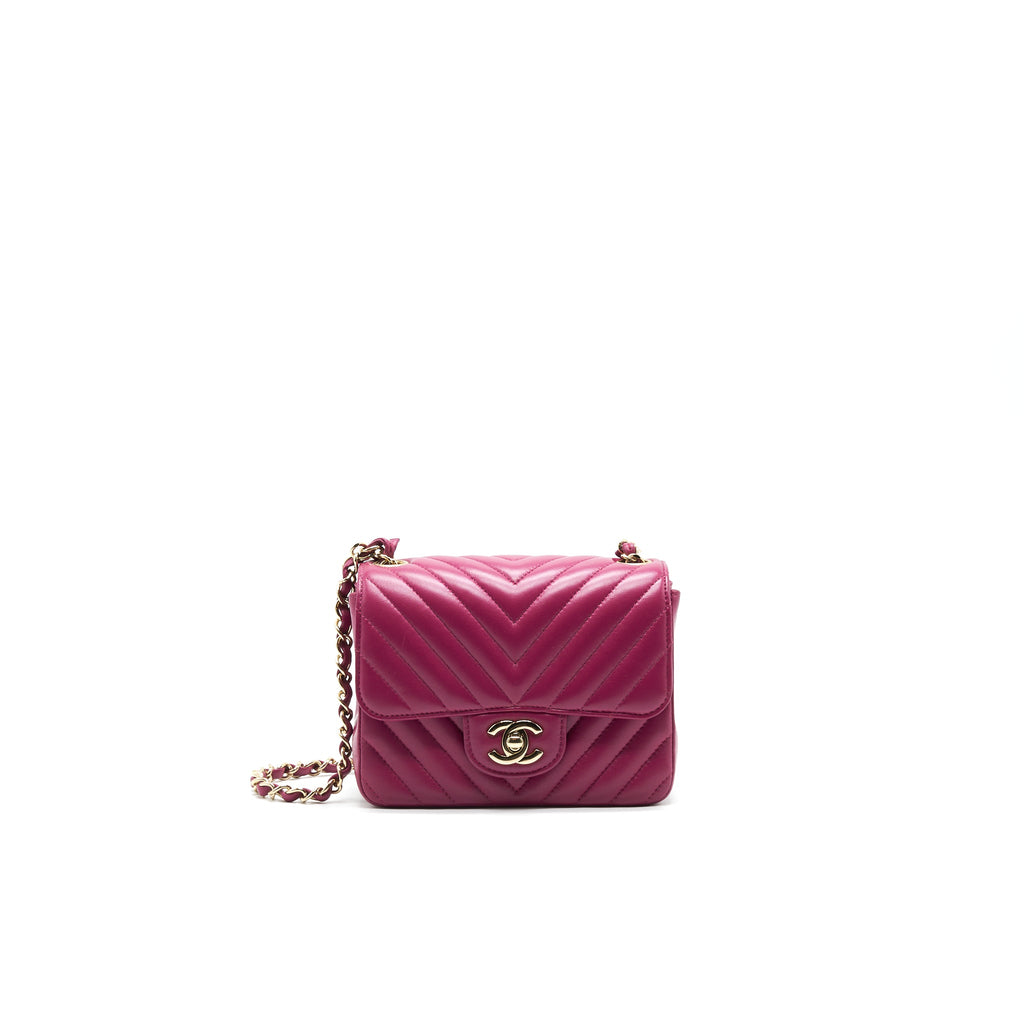 chanel-mini-square-chevron-red-lambskin-ghw