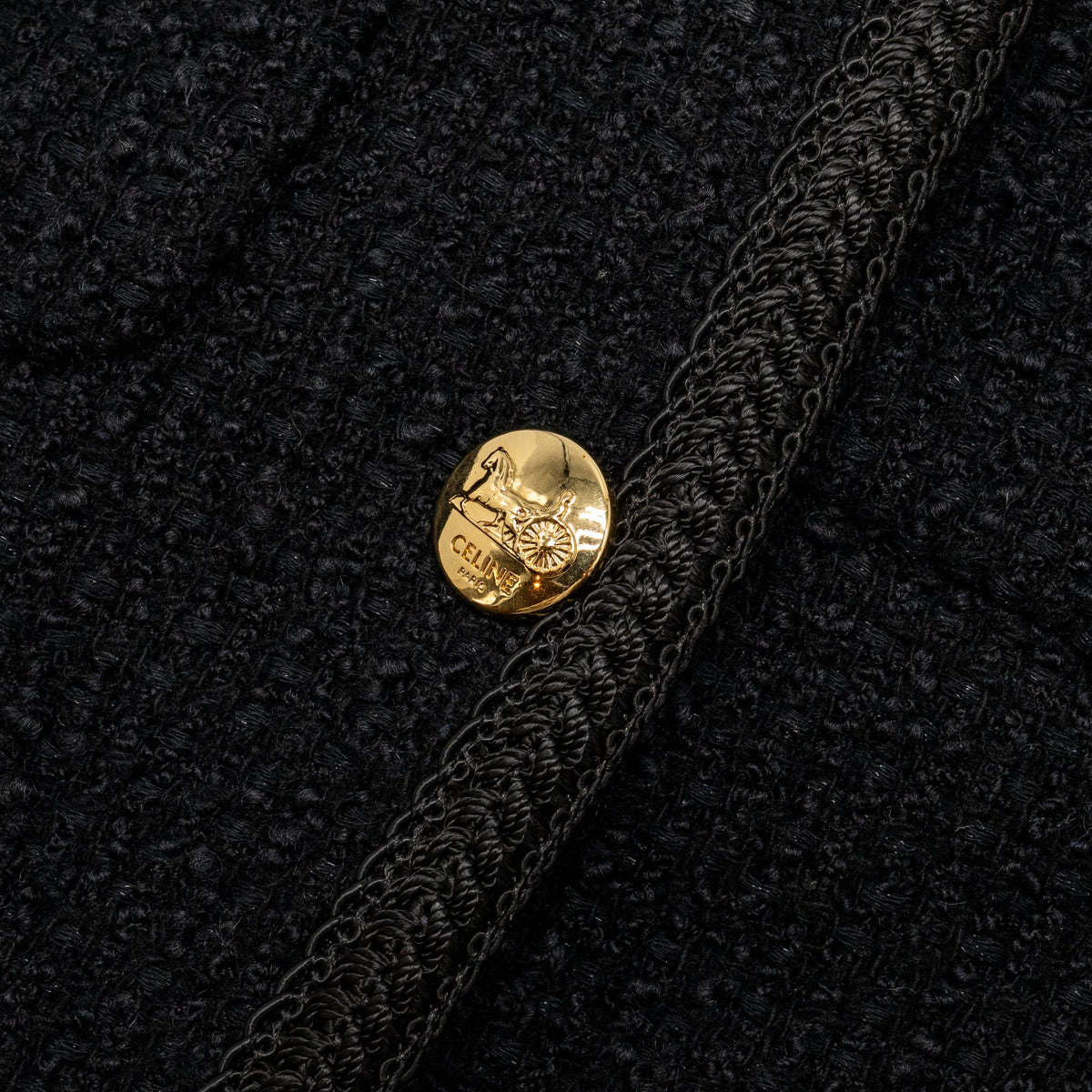 celine-size-40-chasseur-jacket-tweed-black-ghw
