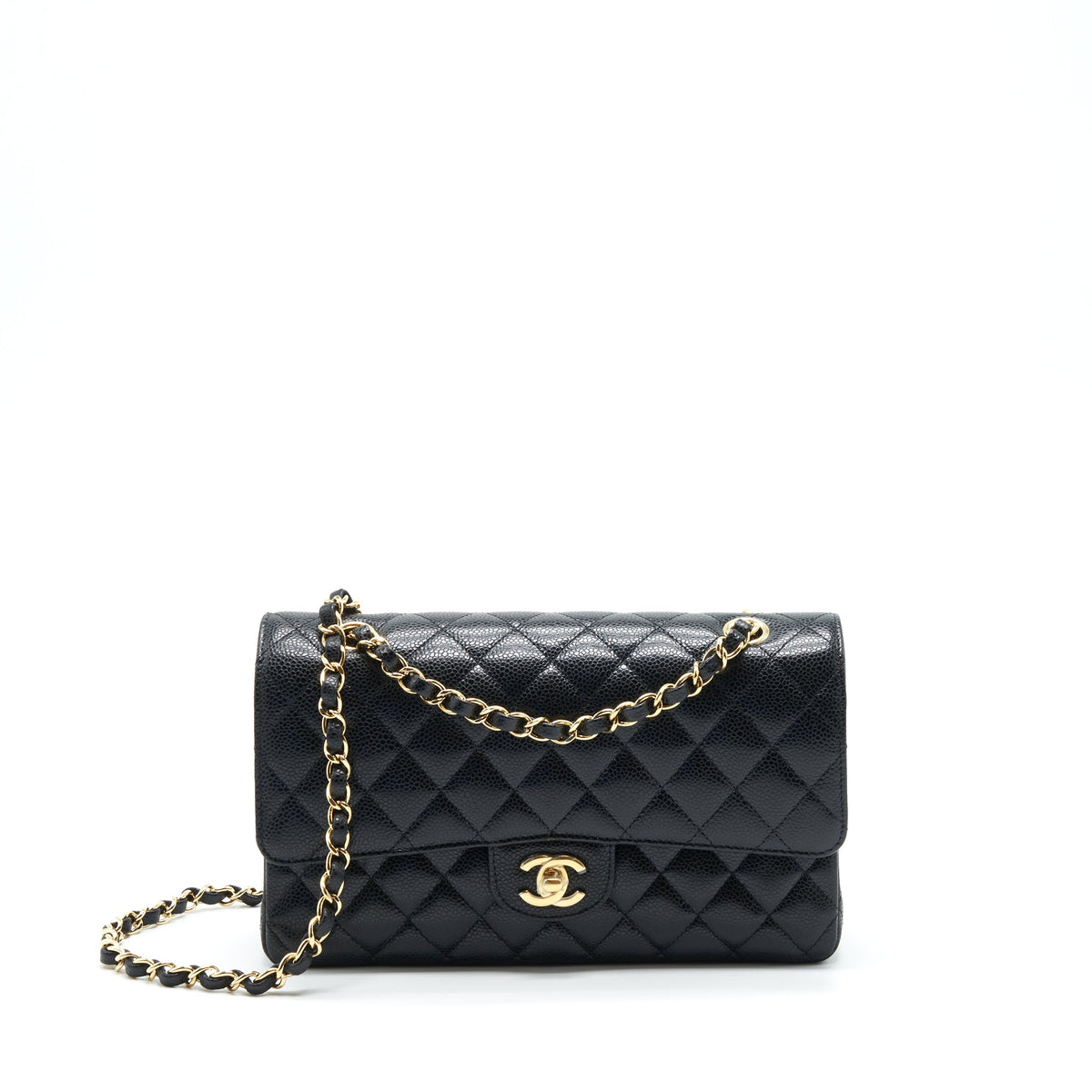 chanel-medium-classic-double-flap-bag-caviar-black-ghw-microchip