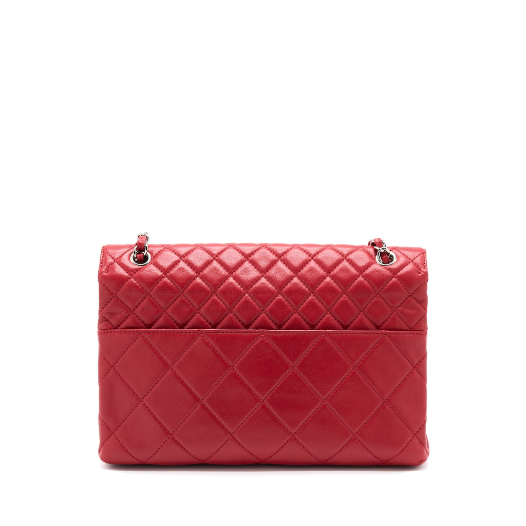 chanel-large-flap-bag-lambskin-red-shw
