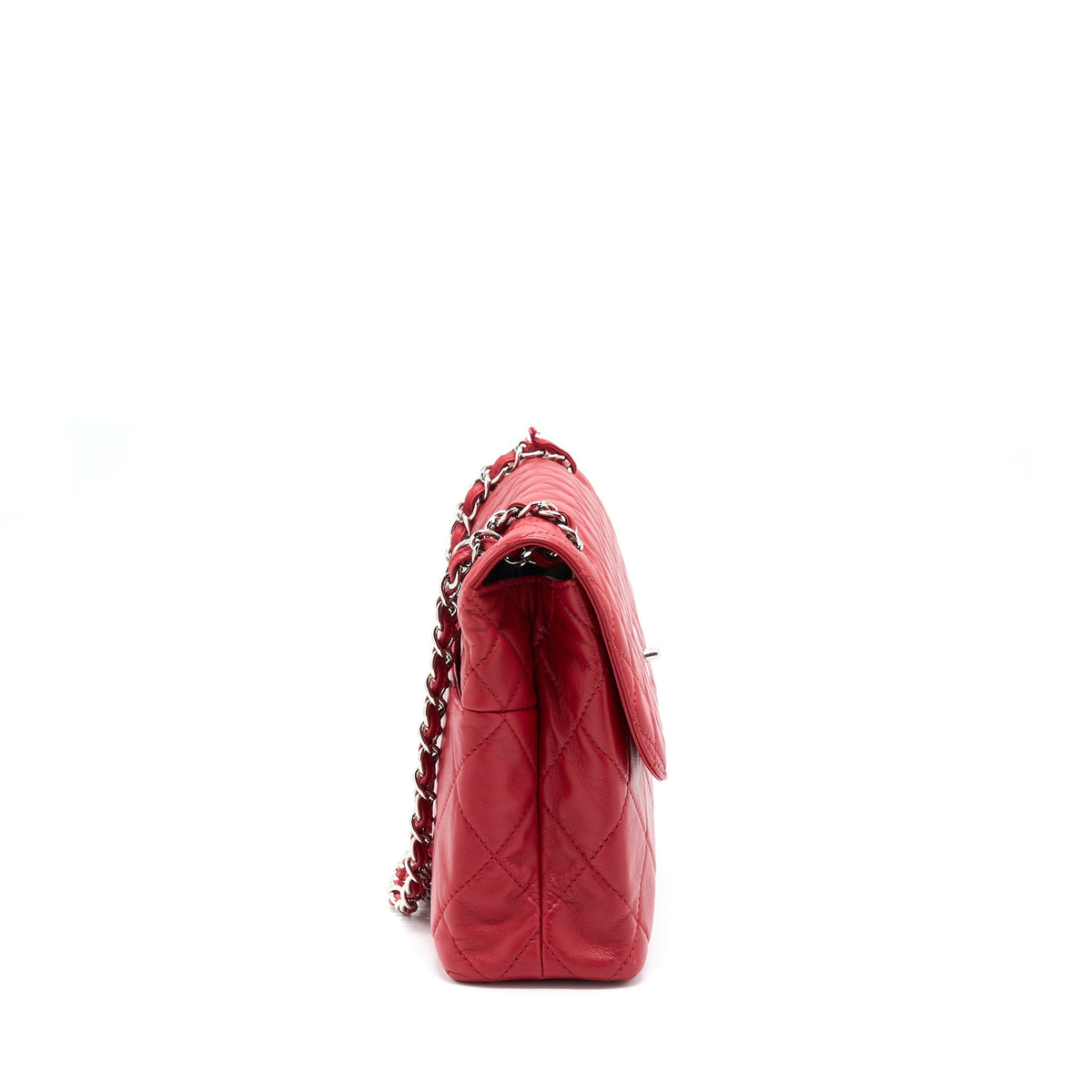 chanel-large-flap-bag-lambskin-red-shw