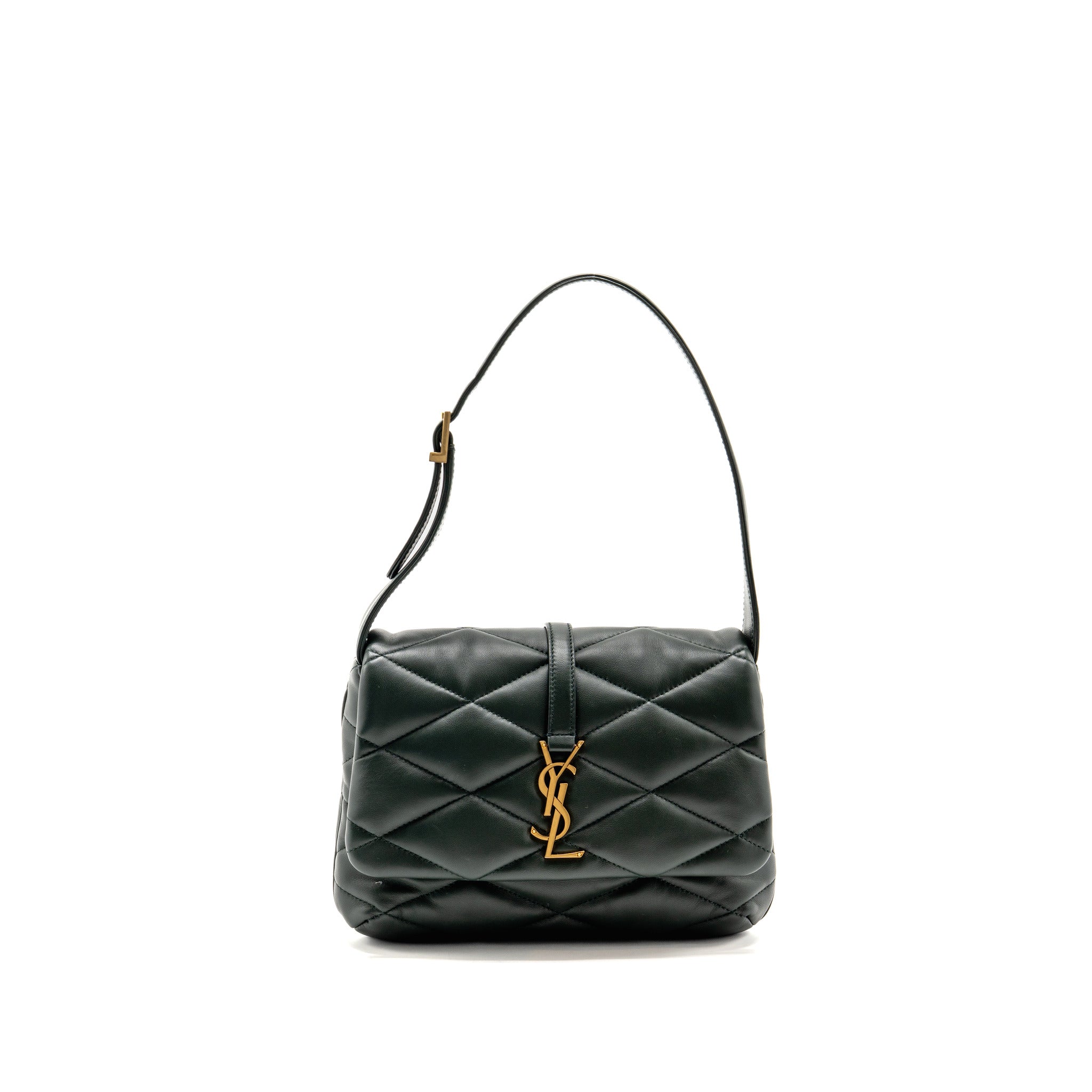 saint-laurent-ysl-le-57-hobo-bag-lambskin-dark-green-ghw