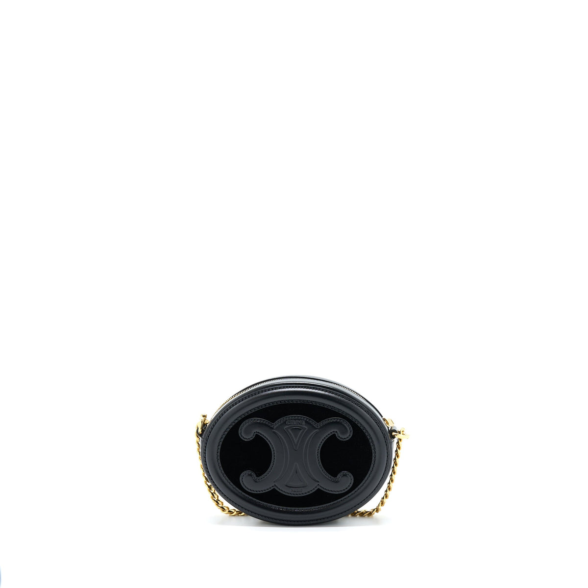celine-oval-bag-cuir-triomphe-calfskin-velvet-with-chain-ghw