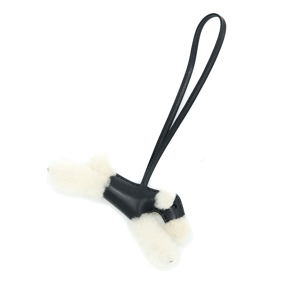 hermes-budy-shearing-bag-charm-ecru-black
