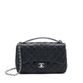 chanel-top-handle-flap-bag-python-black-shw