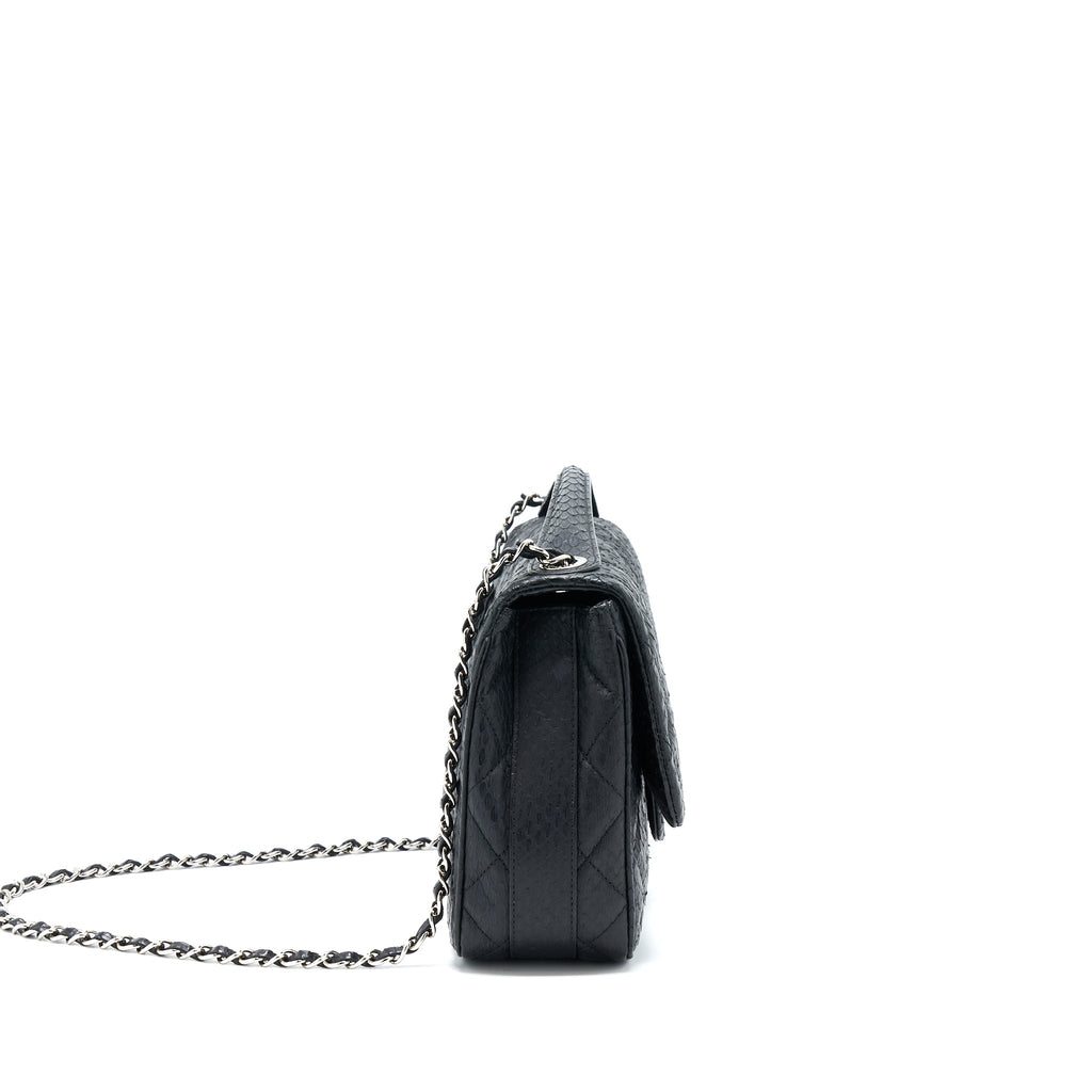 chanel-top-handle-flap-bag-python-black-shw
