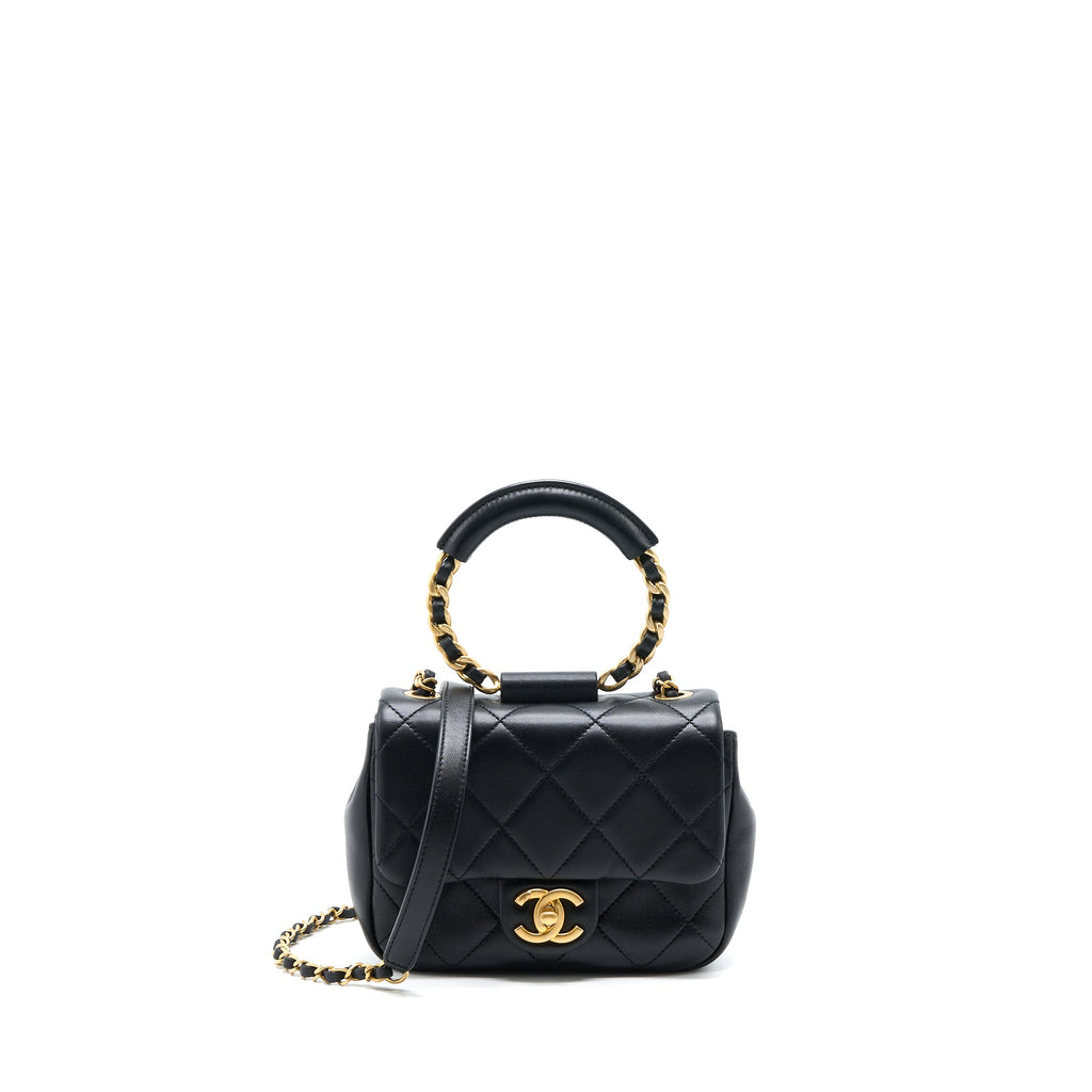 chanel-circular-handle-quilted-flap-bag-lambskin-black-brushed-ghw