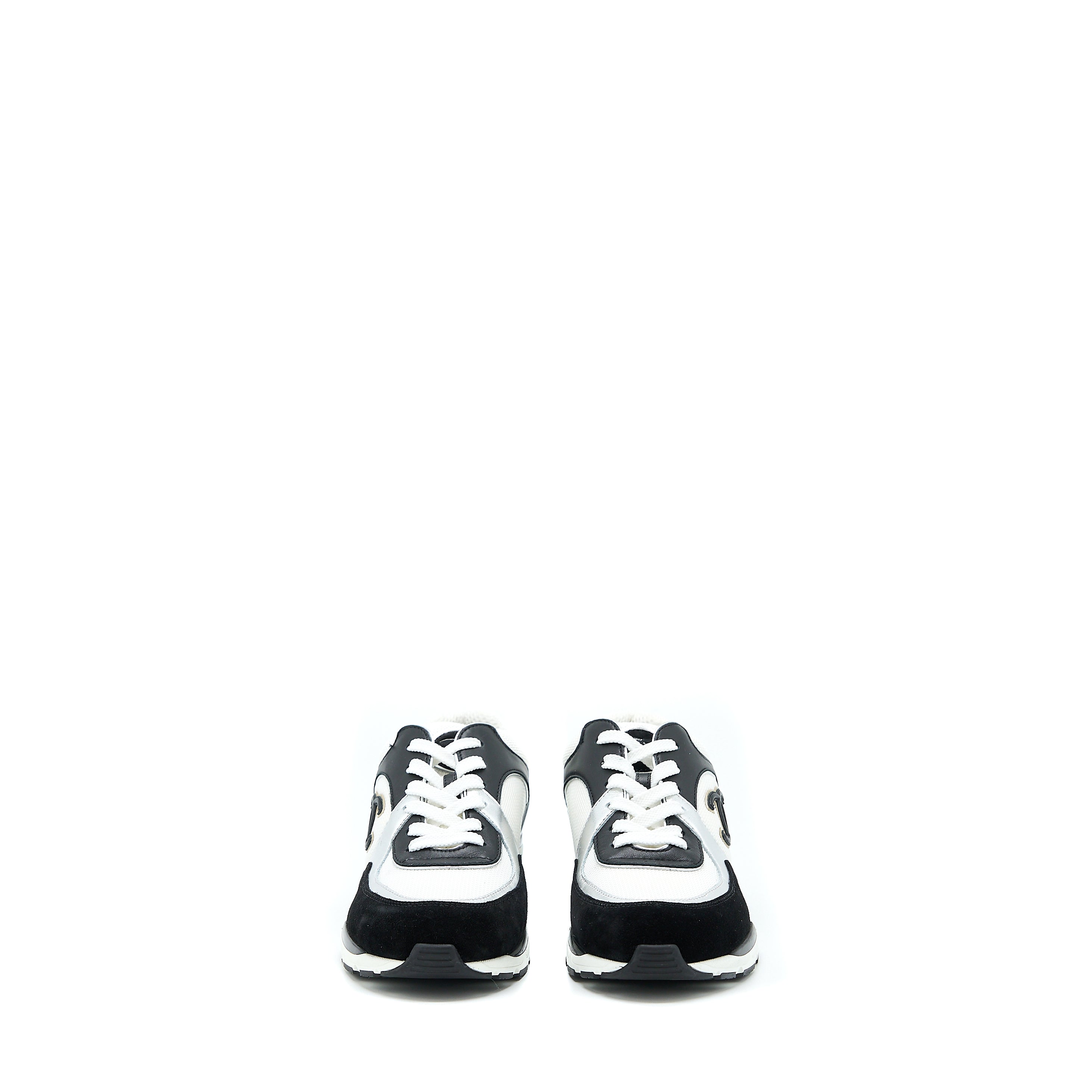 chanel-size-39-trainers-suede-black-white-silver