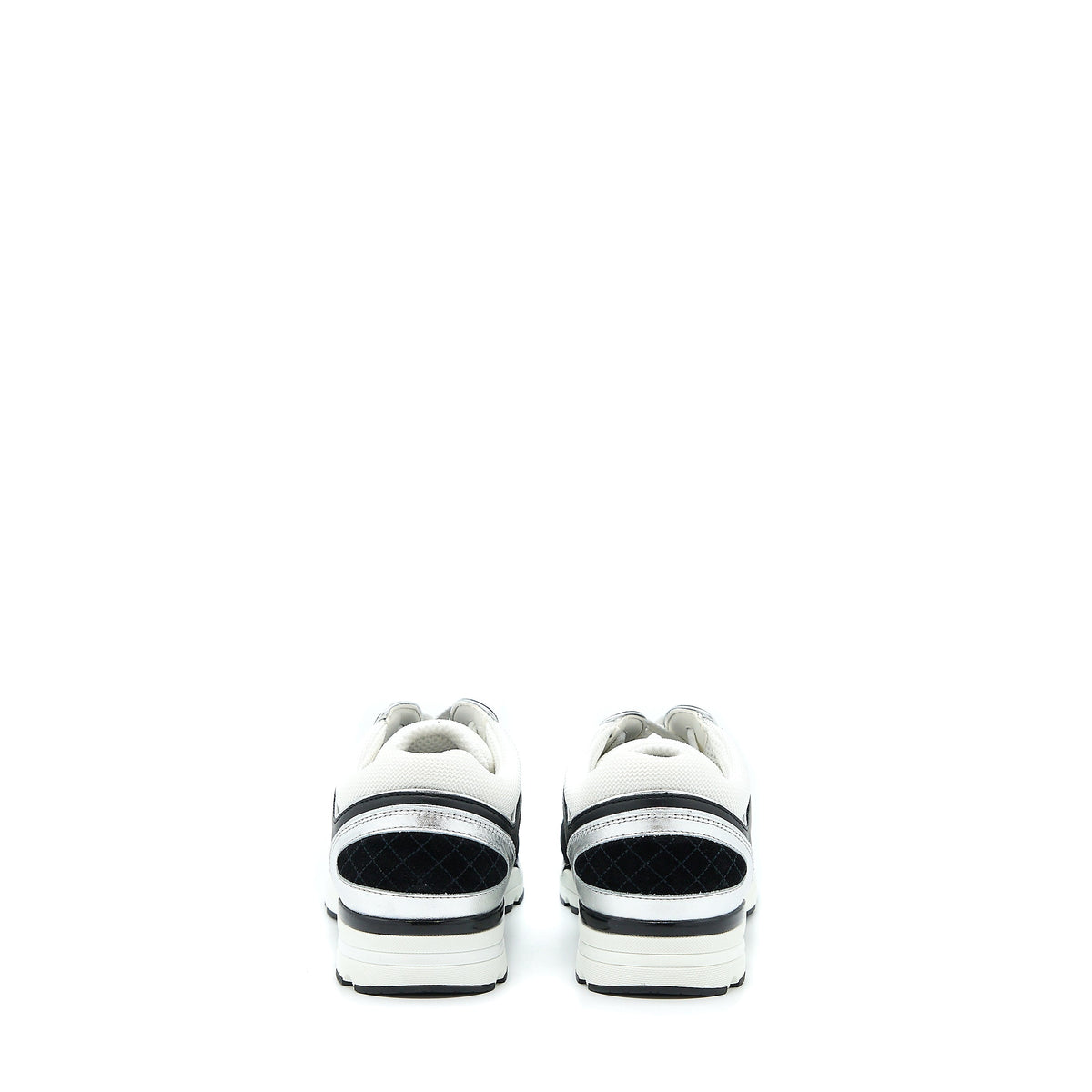 chanel-size-39-trainers-suede-black-white-silver