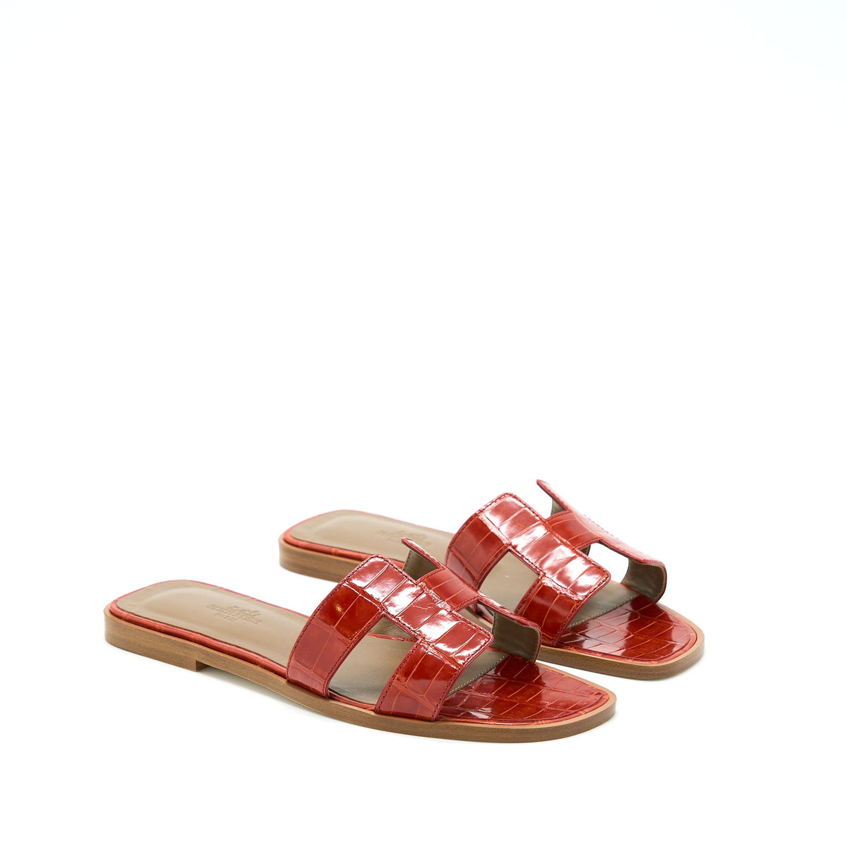 hermes-size-36-oran-sandals-alligator-missi-sanguine