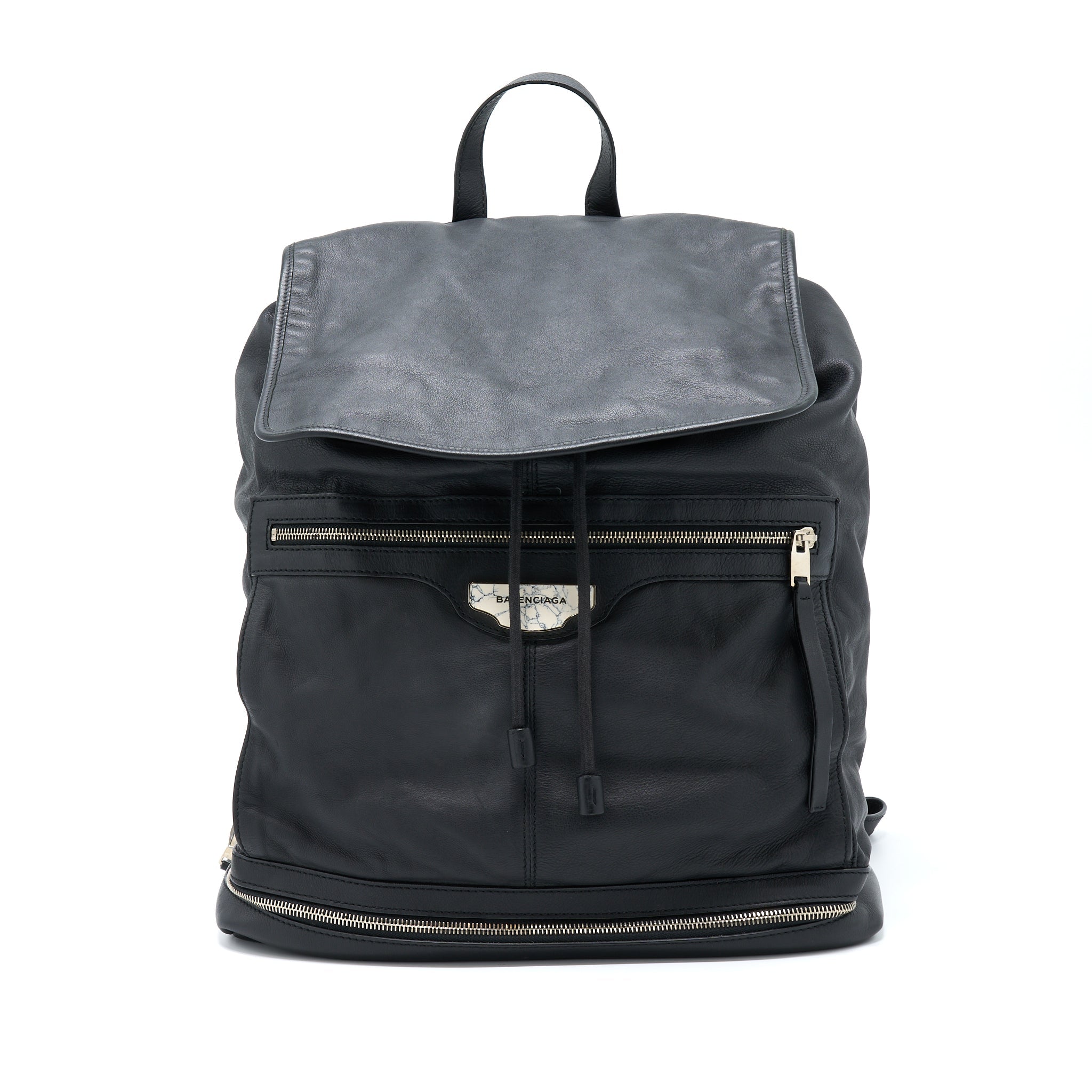 balenciaga-backpack-calfskin-black-shw