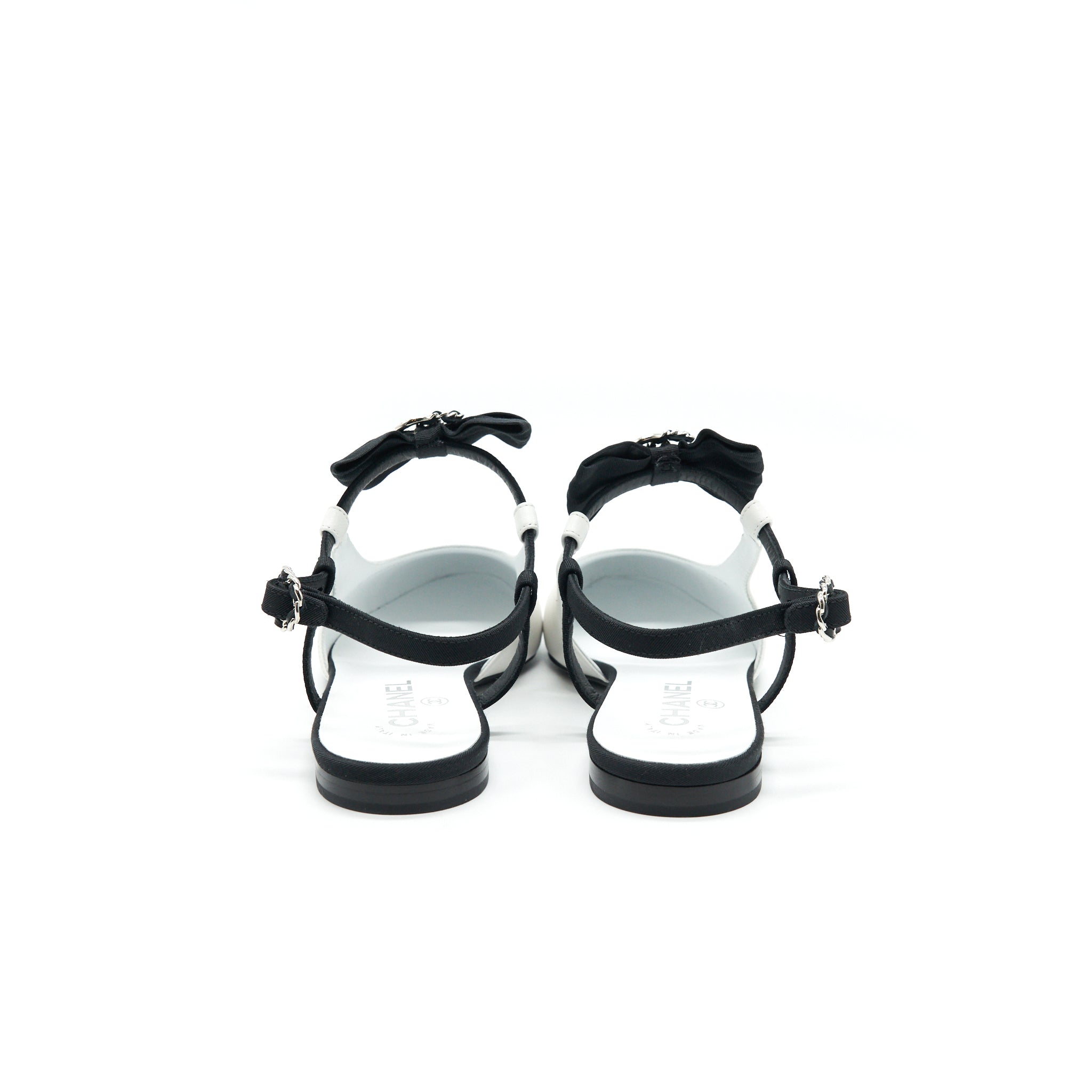 chanel-slingback-flats-with-ribbons-white-and-black-size38-5