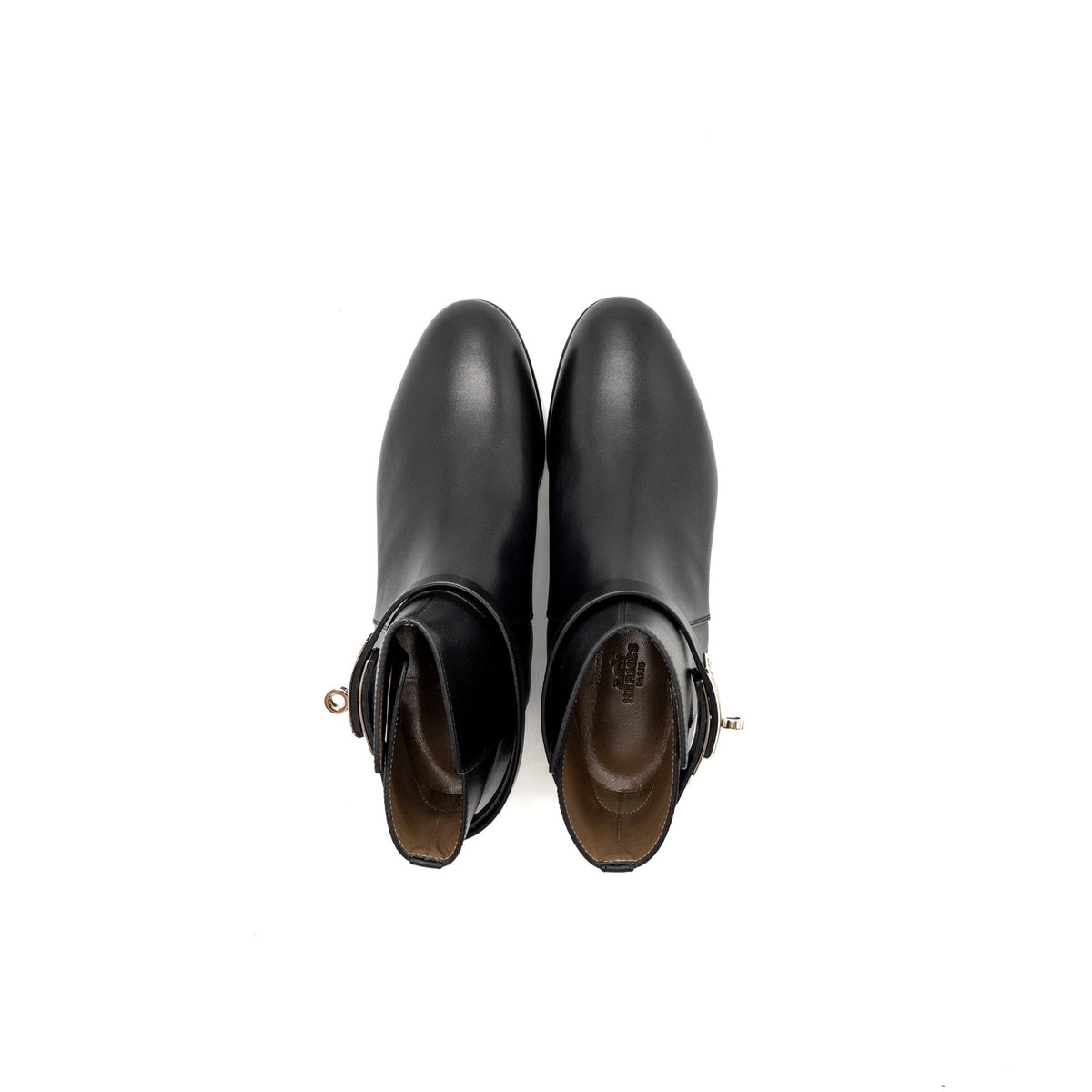hermes-size-37-neo-ankle-boots-calfskin-black-shw