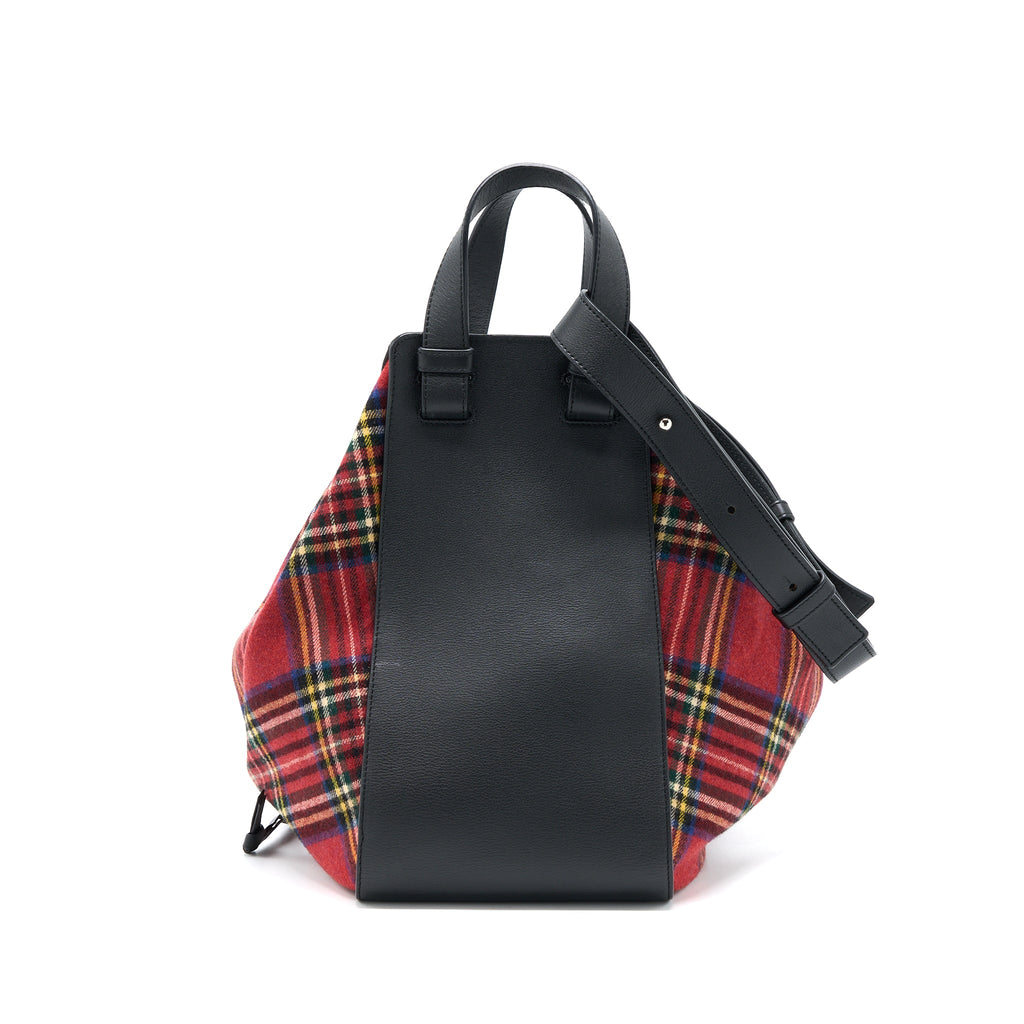 loewe-hammock-tartan-bag-black-red-tartan-calf-textile-shw