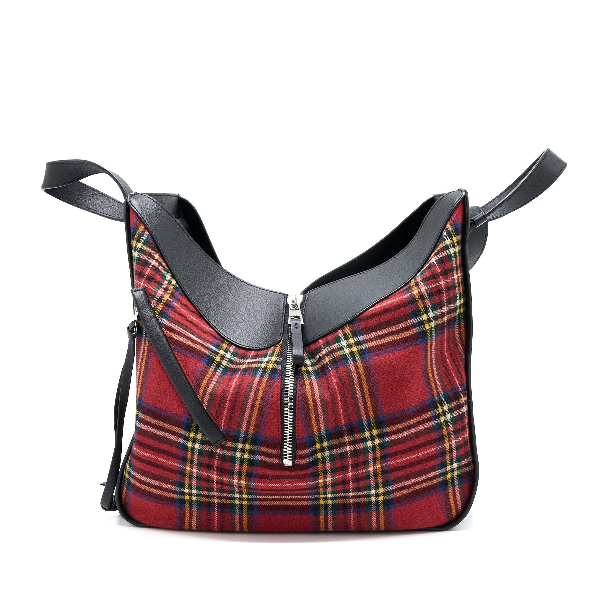 loewe-hammock-tartan-bag-black-red-tartan-calf-textile-shw