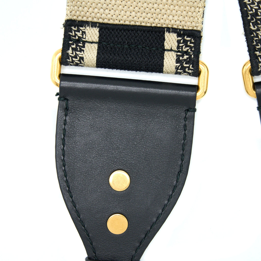 dior-canvas-embroidered-shoulder-strap-black-white-shw-1