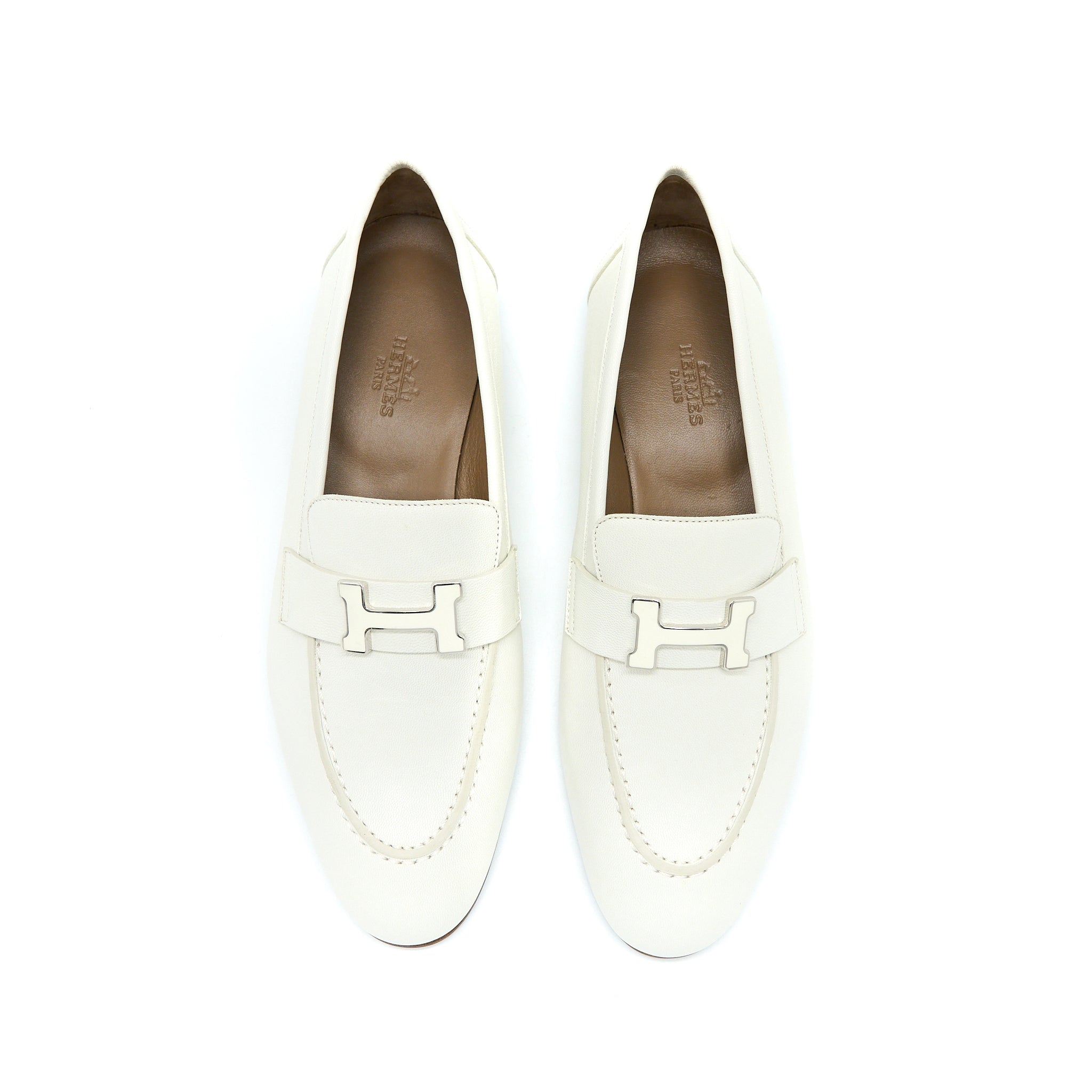 hermes-size-37-paris-loafer-white-with-enamel-hardware