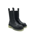 bottega-veneta-size39-tire-rubber-trimmed-leather-chelsea-boots