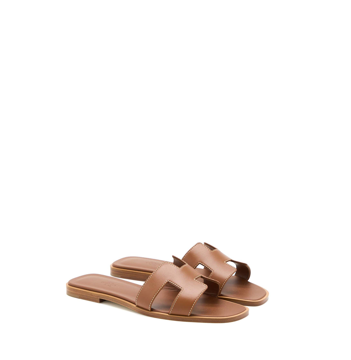 hermes-size-37-oran-sandals-box-leather-gold