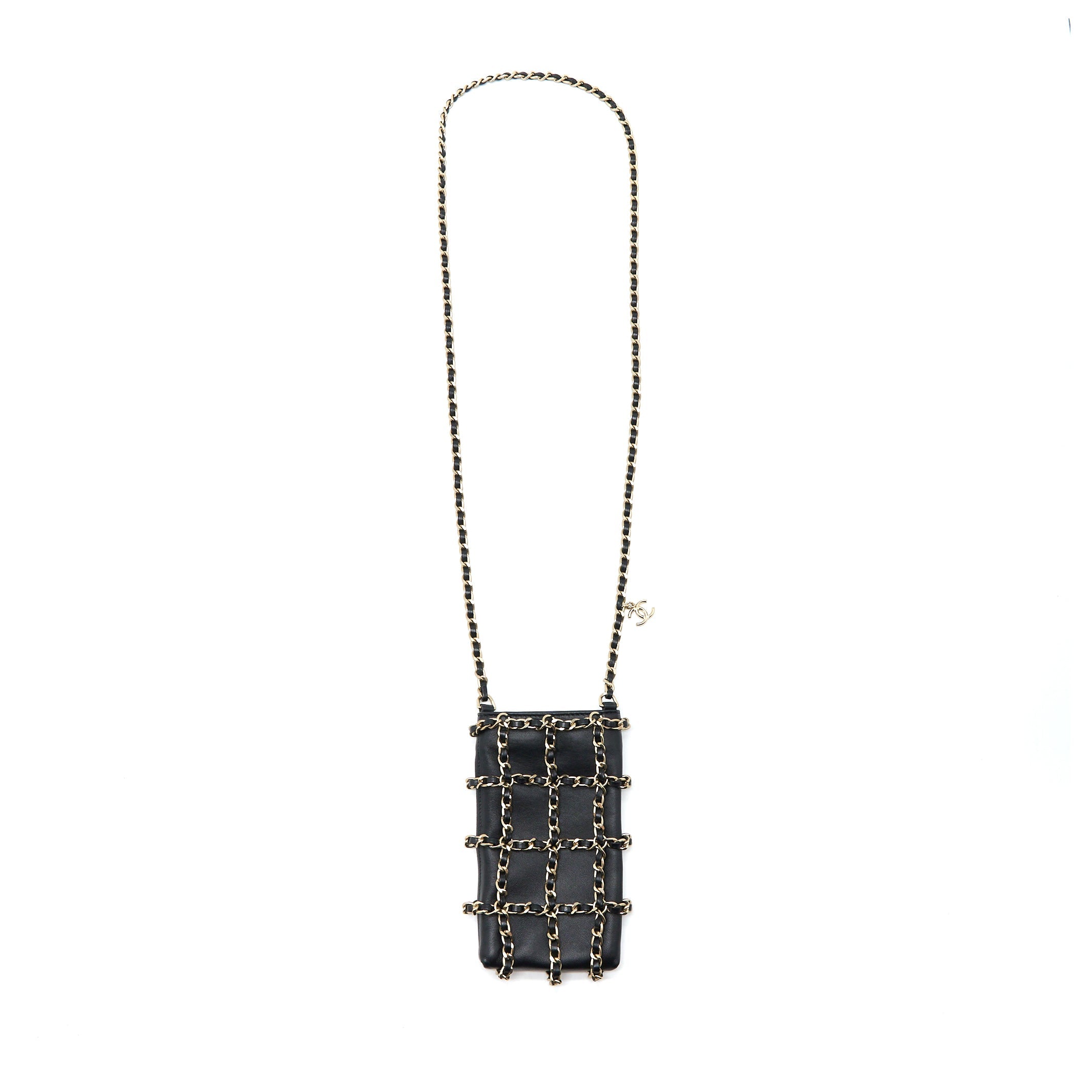 chanel-phone-pouch-with-chain-lambskin-black-lghw
