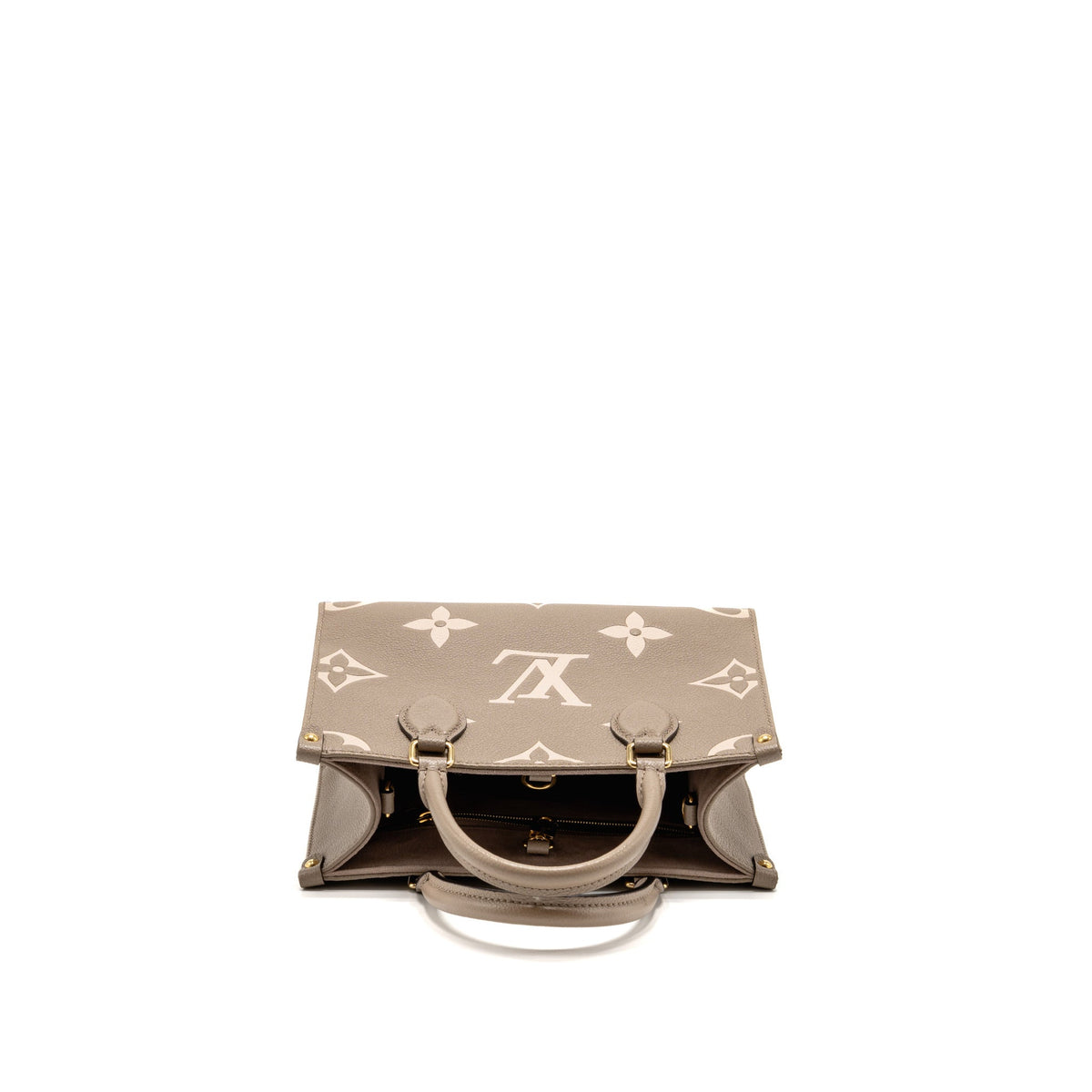 louis-vuitton-onthego-pm-bicolour-monogram-empreinte-leather-tourterelle-creme-ghw
