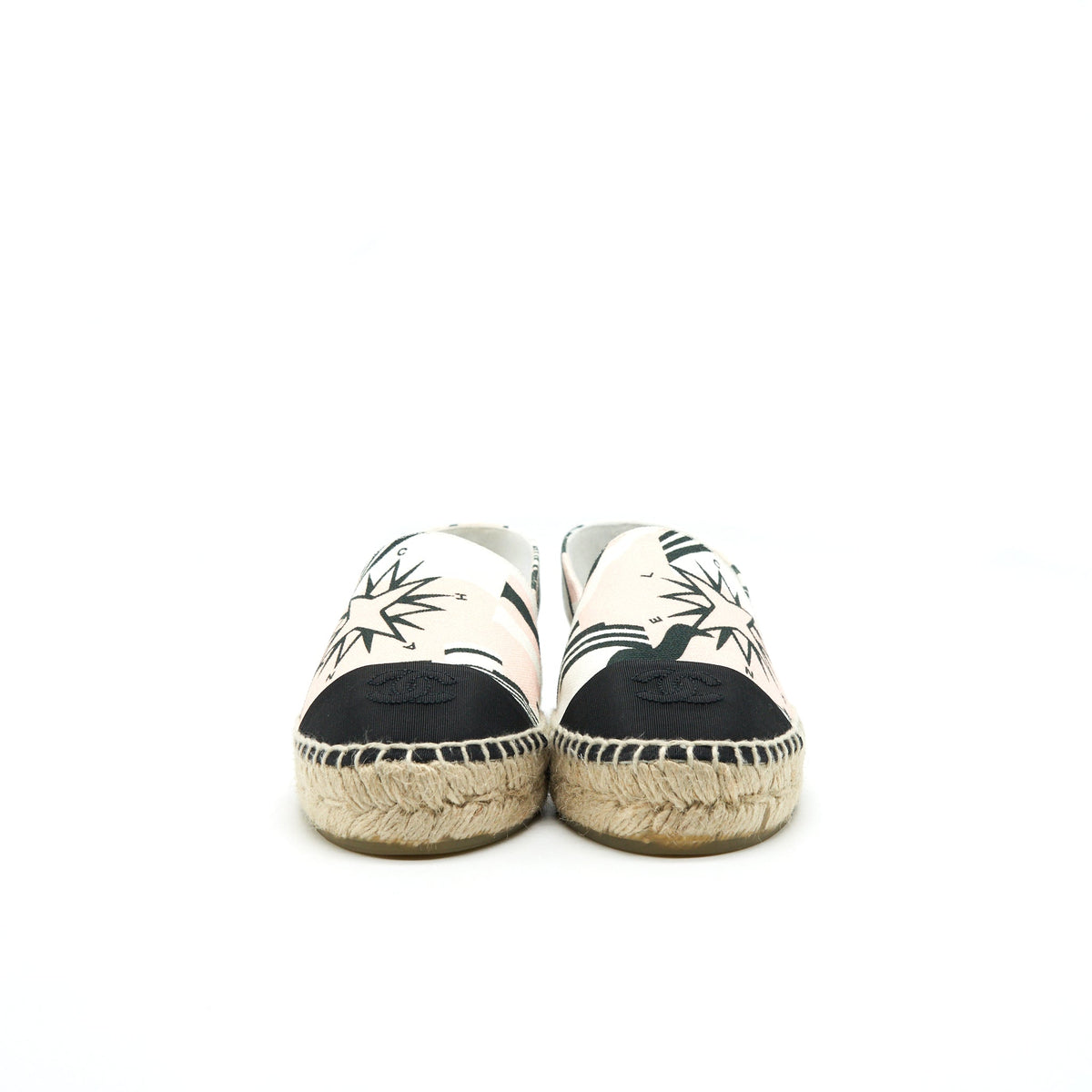 chanel-size37-espadrilles-pink-black