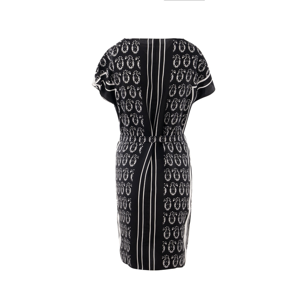 hermes-size-34-silk-dress-tunique-belted-black-white-1
