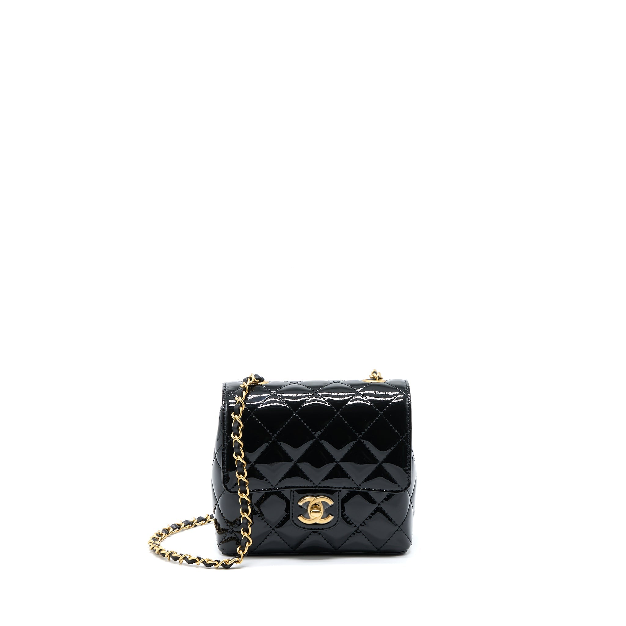 chanel-22k-square-flap-bag-patent-black-brushed-ghwmicrochip