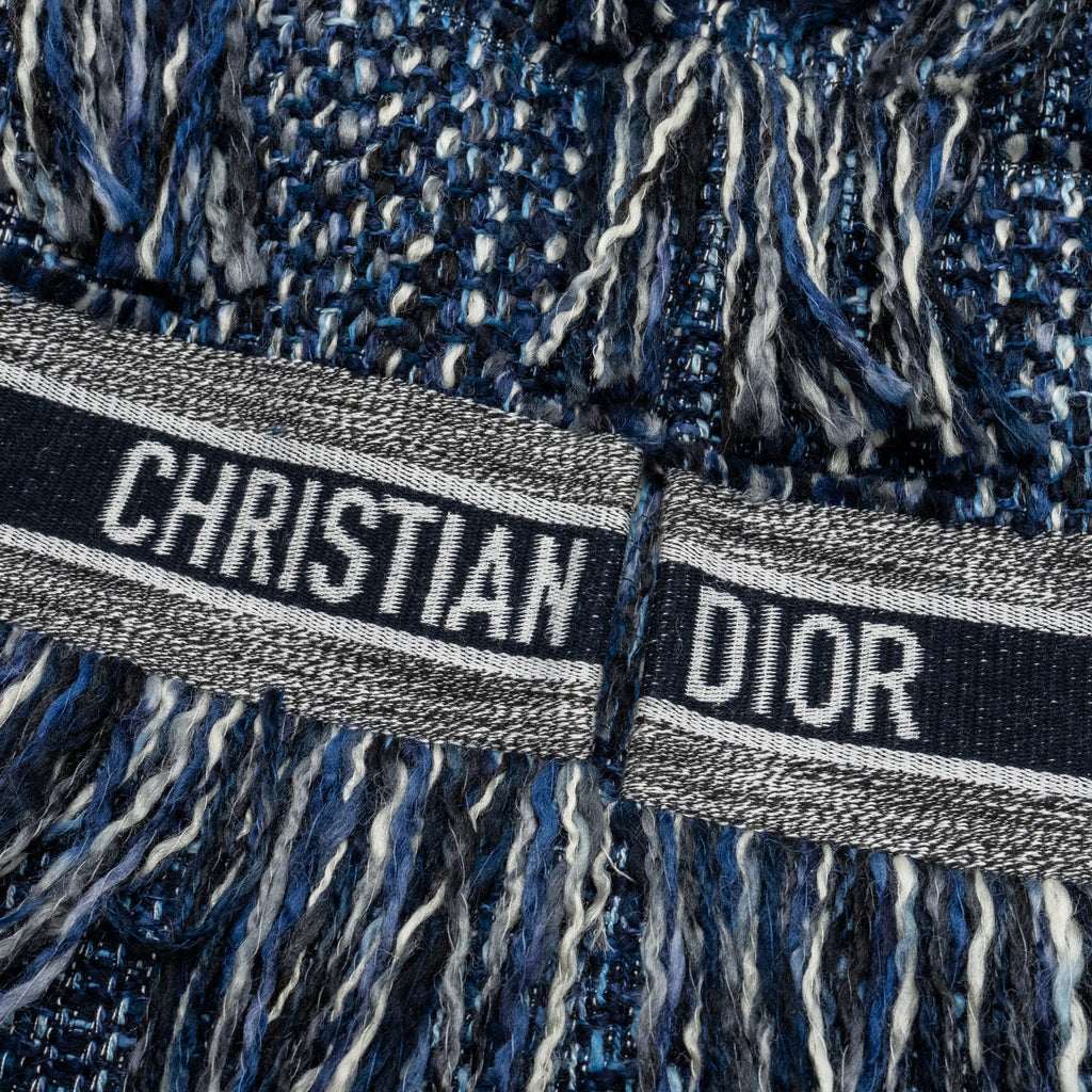 dior-size-36-embroidered-logo-fringe-tweed-coat-virgin-wool-cotton-blue