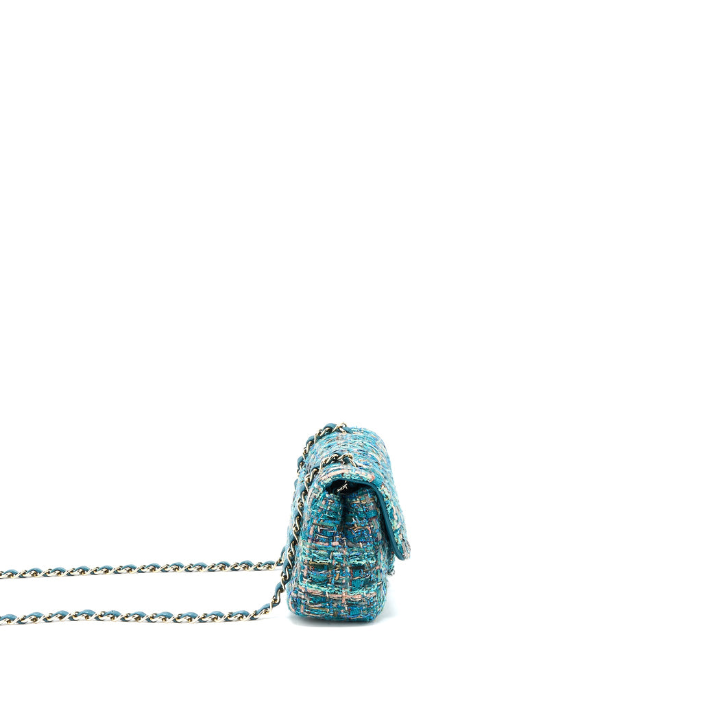 chanel-mini-rectangular-flap-bag-tweed-multicolor-green-lghw